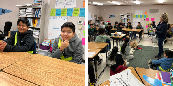 The Student Counsel Association meeting with a teacher