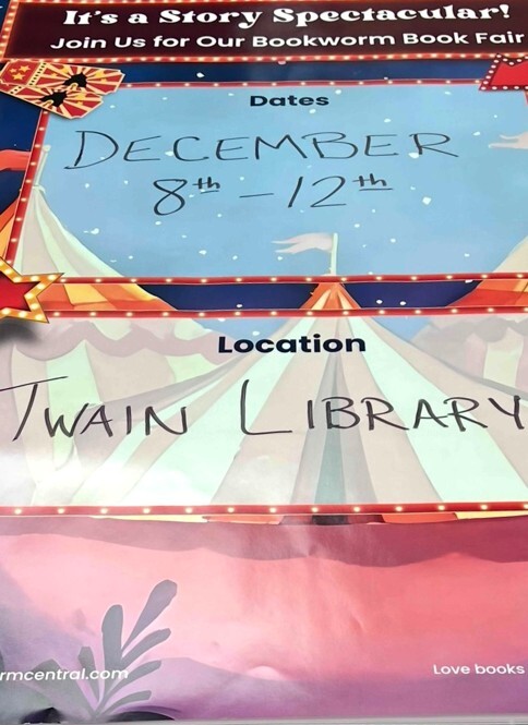 a photo that says It's a Story Spectacular with the Book Fair information