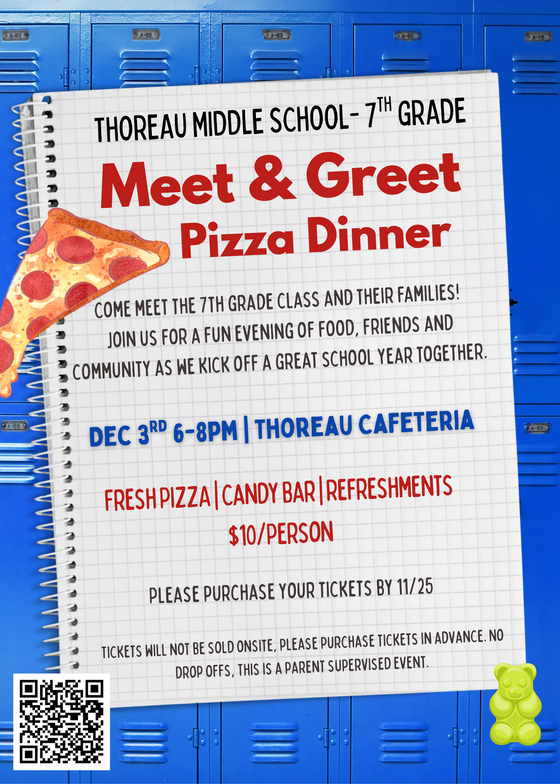7th Grade Meet & Greet Pizza Dinner