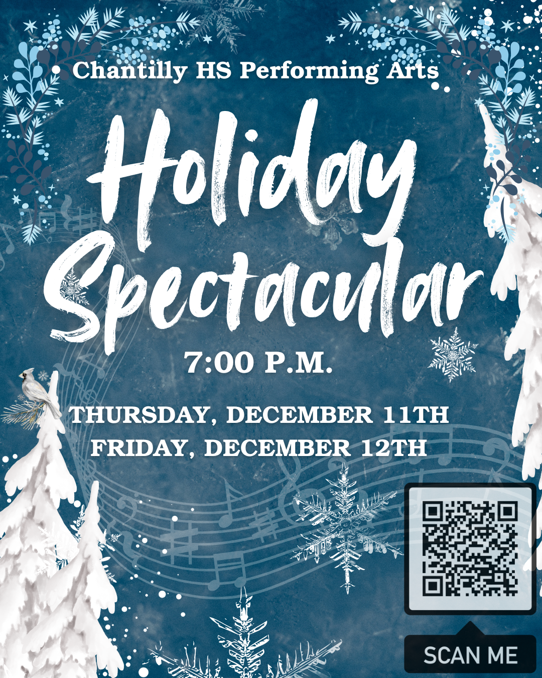 Chantilly High School Holiday Spectacular Flyer
