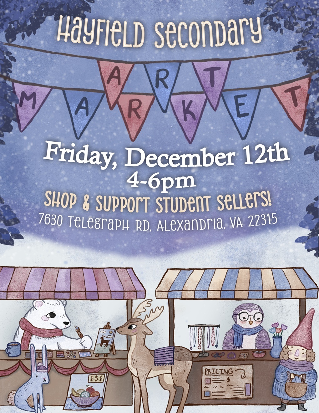Hayfield Student Art Market, Friday, December 12
