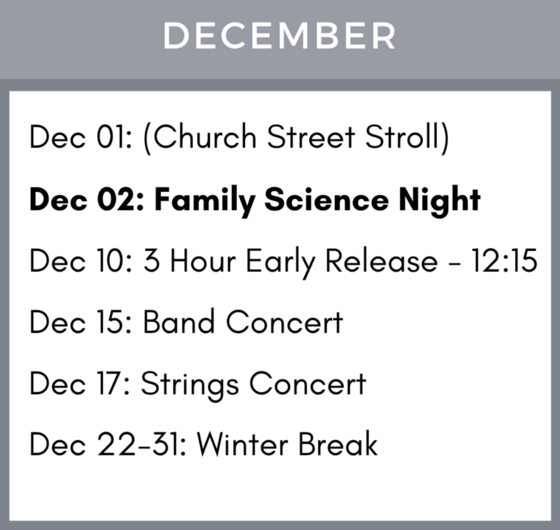 at a glance December