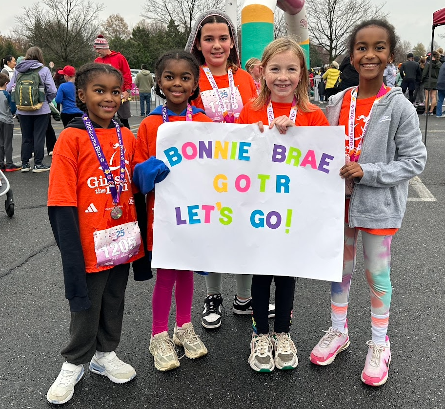 Group of girls on the run students