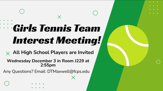 Girls Tennis Interest Meeting