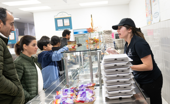 families attending the FCPS Thanksgiving Community Dinner