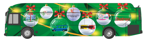 Fairfax Connector Bus decked out for winterfest
