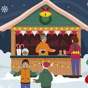 Holiday Market Scene