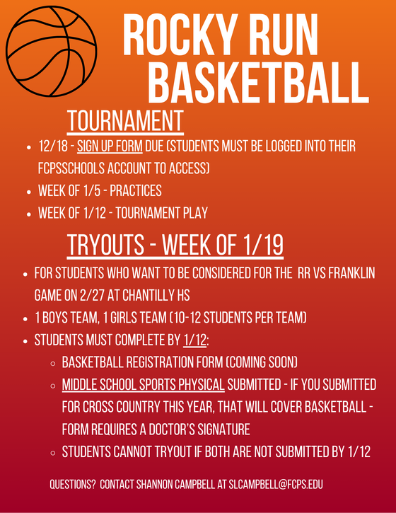 Basketball Tournament and Tryout Information 