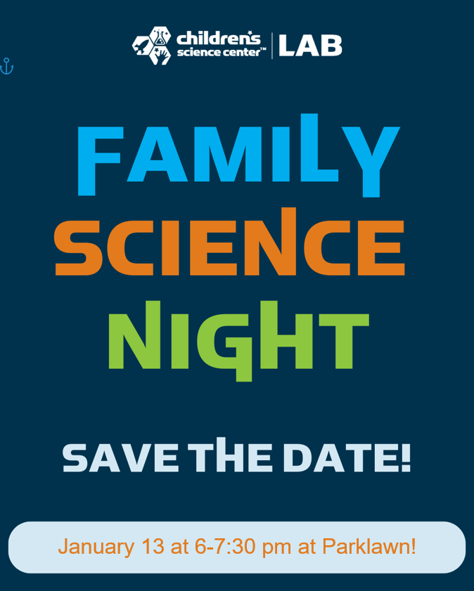 Family Science Night Save the Date
