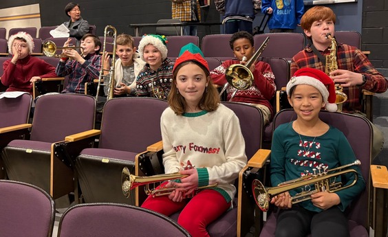 Sangster Band Students at Holiday Concert