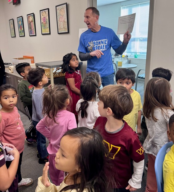 Students Looking for the Missing Gingerbread Man