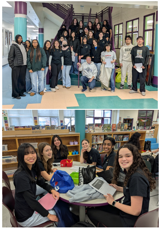 Students visiting elementary school