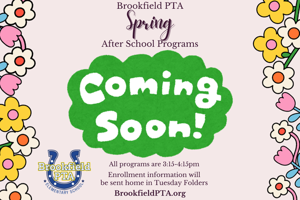 Coming Soon, announcing the new after school programs are coming soon.