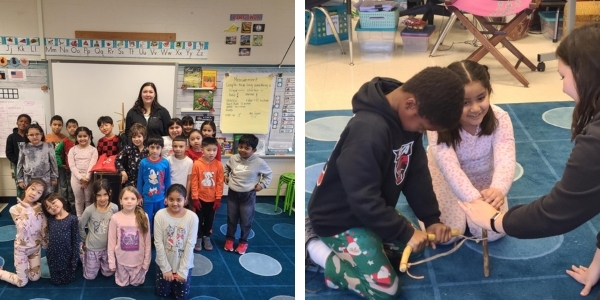 Students as a group with the Jamestown Outreach group, learning about Jamestown