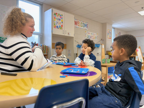 Kindergarten reading group 