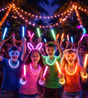 kids with glow sticks