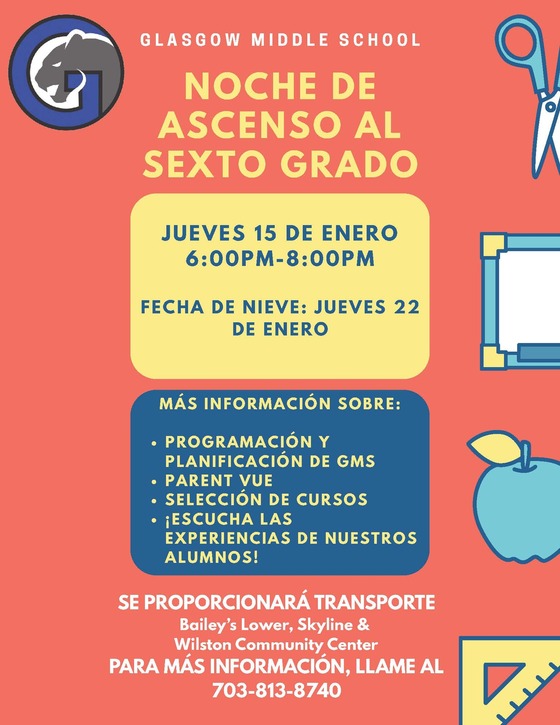 Rising 6th Grader Night Slyer (Spanish)