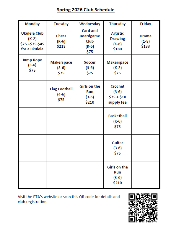 spring 26 pta class flyer