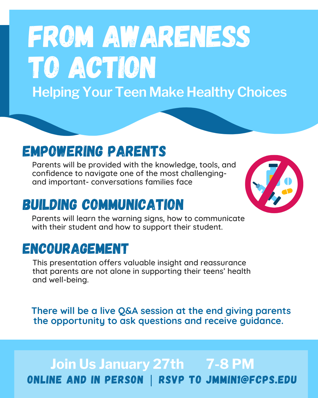 Substance Abuse Prevention and Support Event Flyer