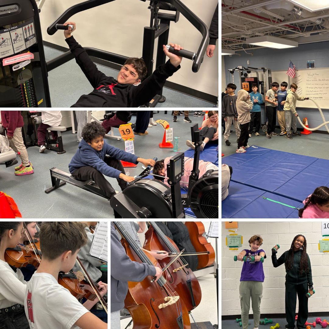 Students doing various activities