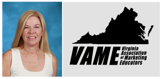 Teacher portrait with VAME logo