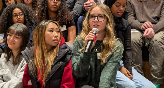 Students sharing their experience