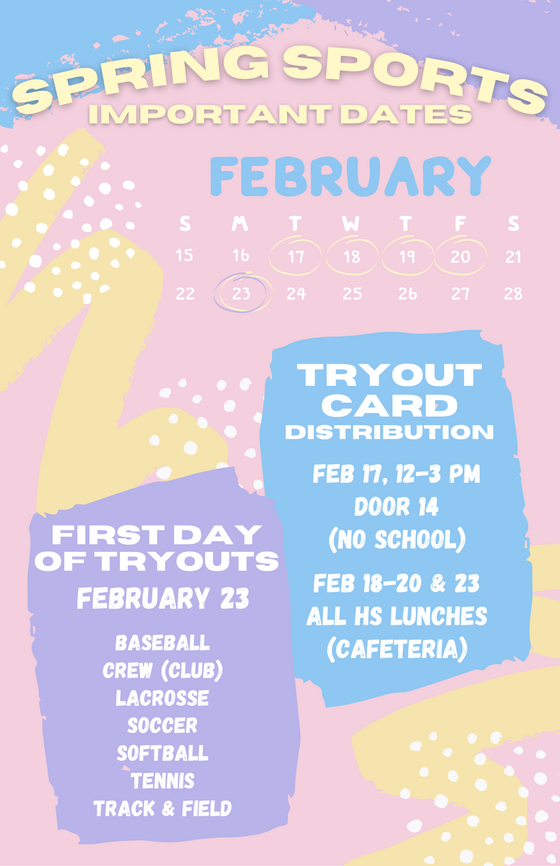 Spring Sports Important Dates