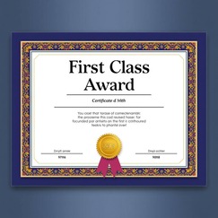First Class Award Certificate