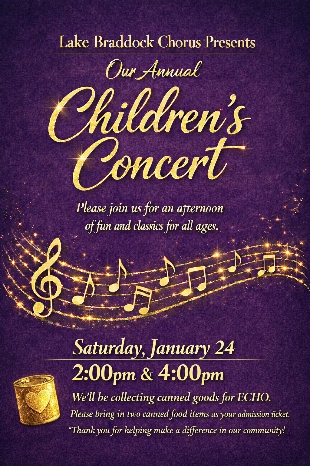 Lake Braddock Chorus Disney Children's Concert