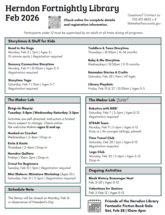 Herndon Fortnightly Library- Feb