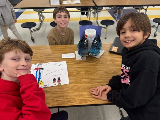 students presenting project