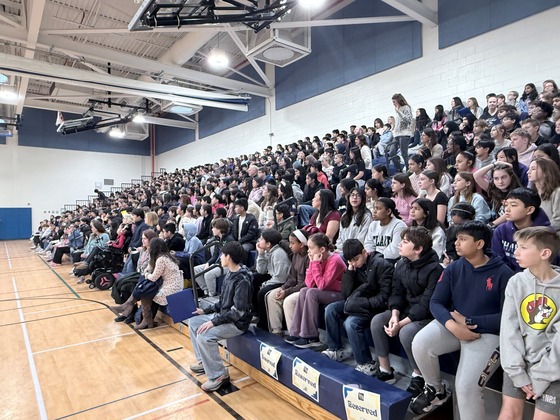 Rising 7th grade Rams at the assembly