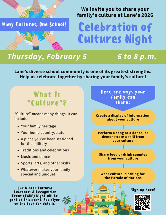 Celebration of Cultures Night - Thursday, February 5, 6 to 8 p.m.