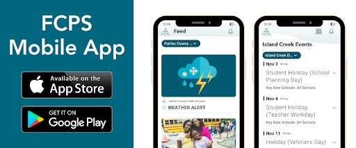 Screenshots of FCPS Mobile App