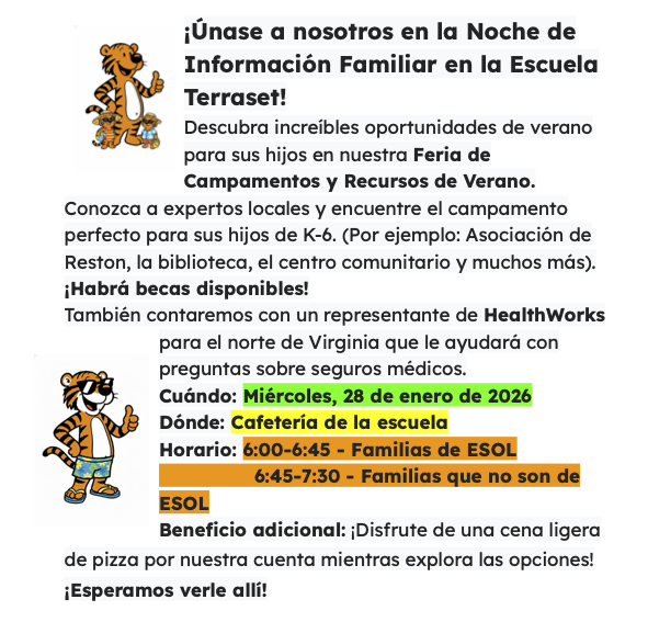 Family Outreach Night Spanish