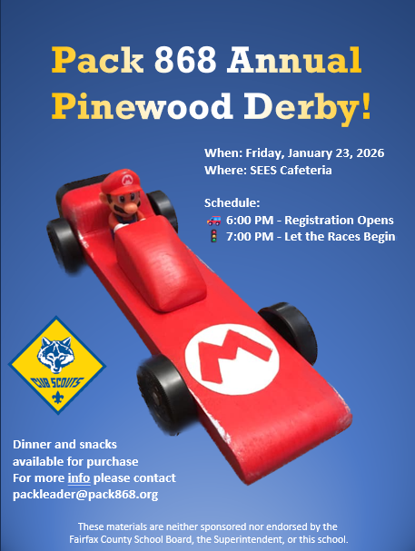 Pinewood Derby - Jan 23