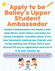 Student Ambassador Flier English
