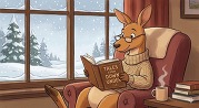 kangaroo reading