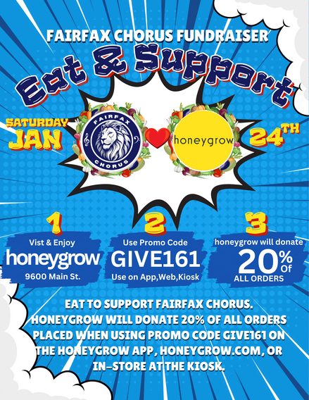 Fairfax Chorus Fundraising Flyer