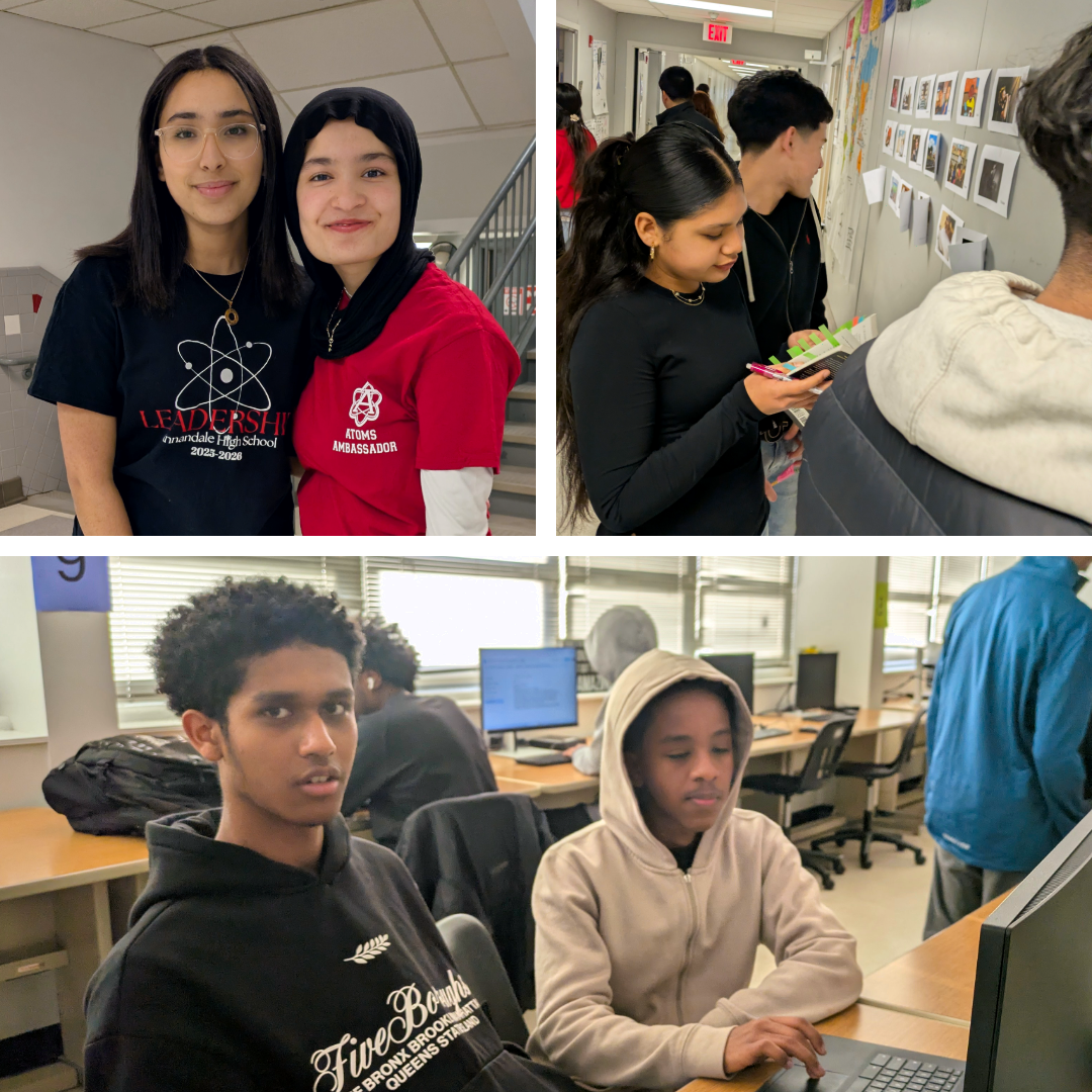 Collage of students in classrooms