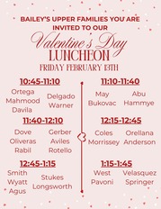 Valetines day lunch flyer