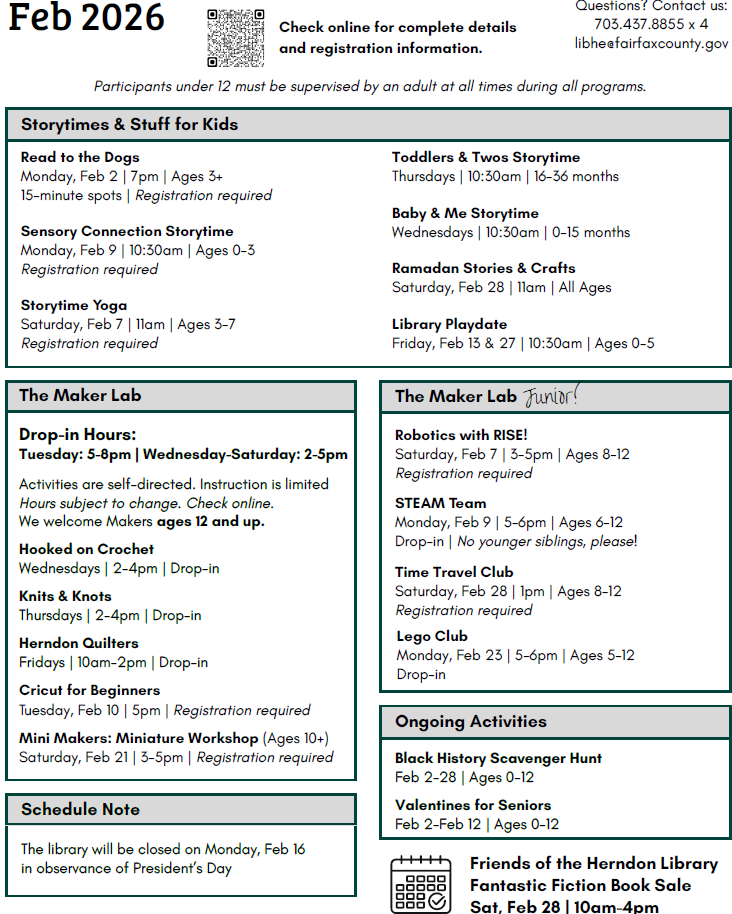 Herndon Library February Events