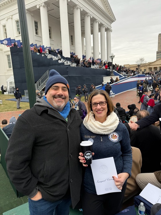 Melanie at the VA Governor celebration