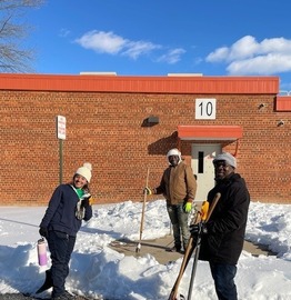 Custodial Team Removes Snow