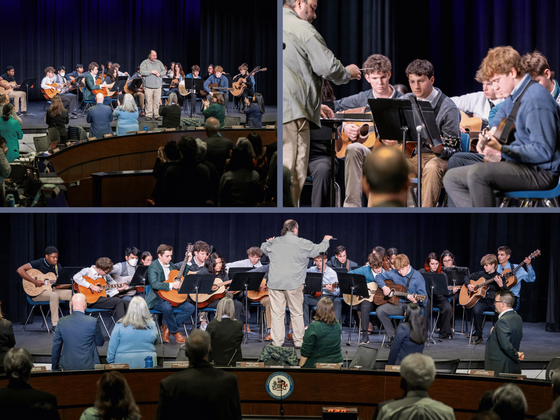 The National Anthem performed by the Herndon High School Guitar 4 Ensemble 