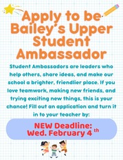 New Student Ambassador Flyer English