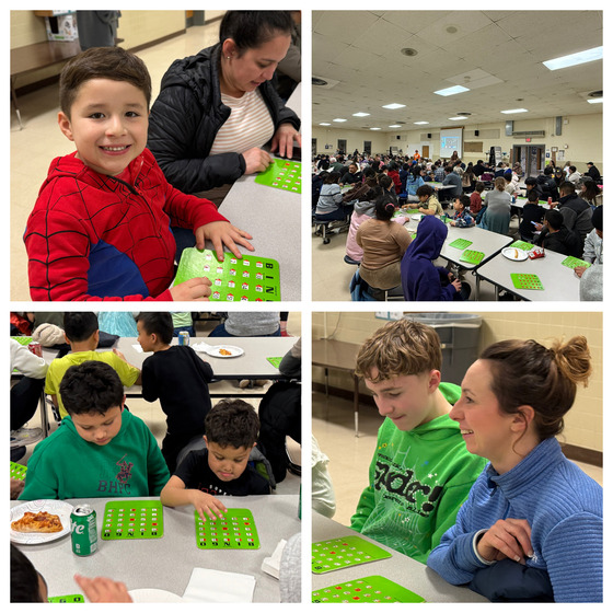 Photo collage from PTA BINGO Night