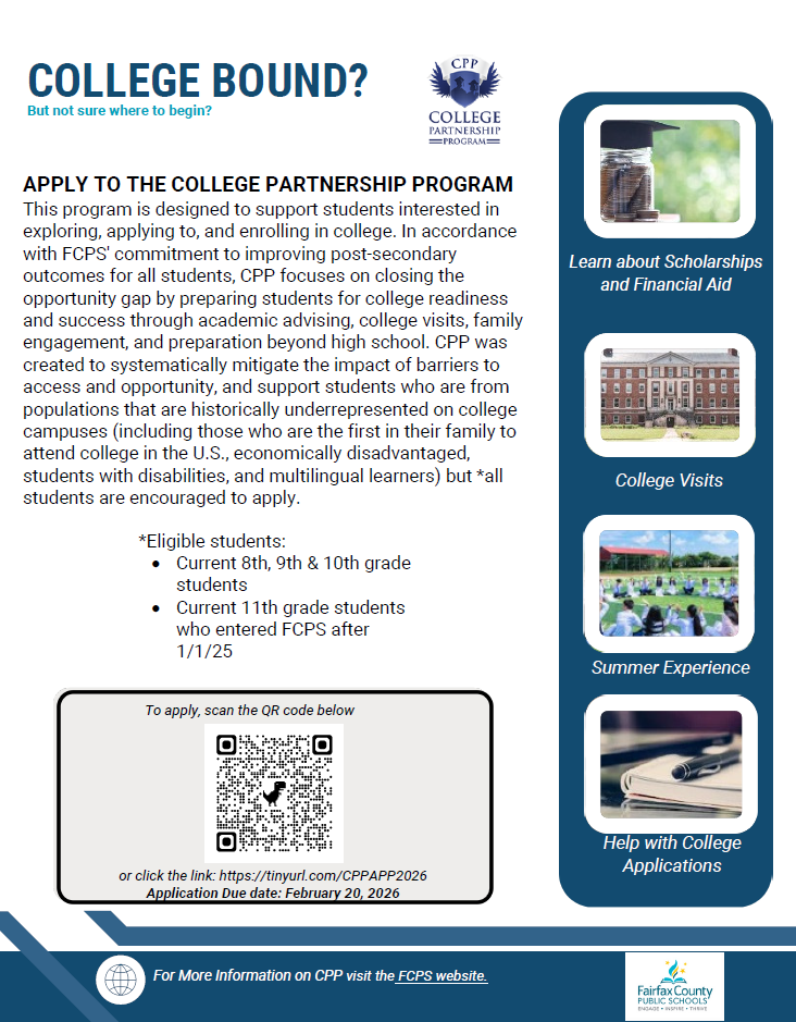 flyer about the college partnership program