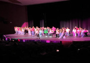 students on stage at Broadway Night!
