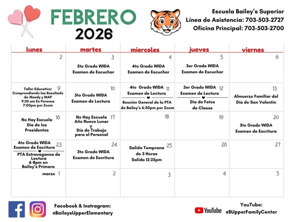 February 2026 Spanish